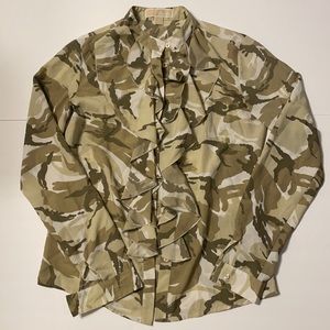 Camouflage button up Michael Kors blouse